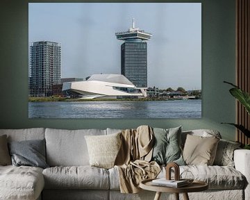 EYE Film Museum and the Amsterdam Tower by Wim Stolwerk