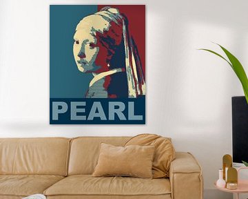 Girl with the Pearl Earring PopArt by Michiel Buijse