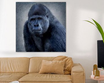 Porträt eines Gorillas (Gemälde) von Art by Jeronimo