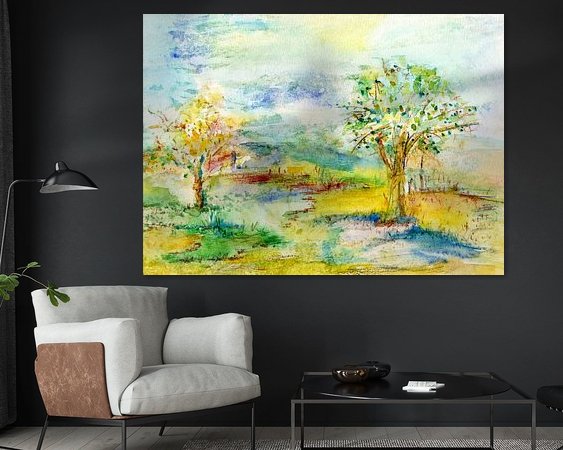 Voorbeeld van het werk in een kamer