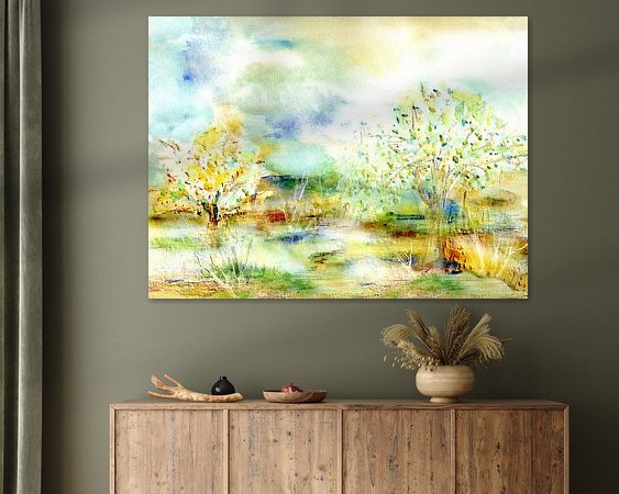 Voorbeeld van het werk in een kamer