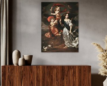 Porträt von drei Kindern als Ceres Ganymed und Diana, Nicolaes Maes