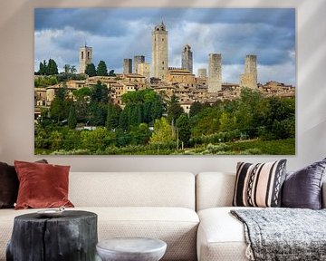 Uitzicht op San Gimignano in Toscane, Italië van Discover Dutch Nature