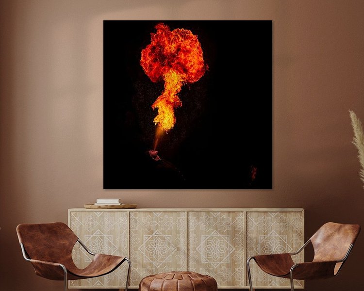 Voorbeeld van het werk in een kamer