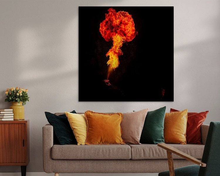 Voorbeeld van het werk in een kamer