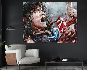 Eddie van Halen painting by Jos Hoppenbrouwers