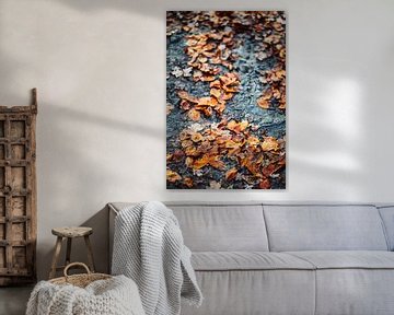 Gouden herfst - bladeren op de bosbodem van Jonathan Schöps | UNDARSTELLBAR