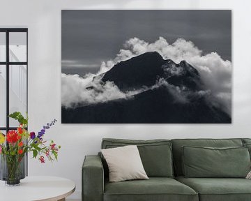Mountain peak in the clouds by Heleen Middel