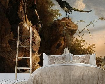 Die kontemplative Elster', Melchior d'Hondecoeter