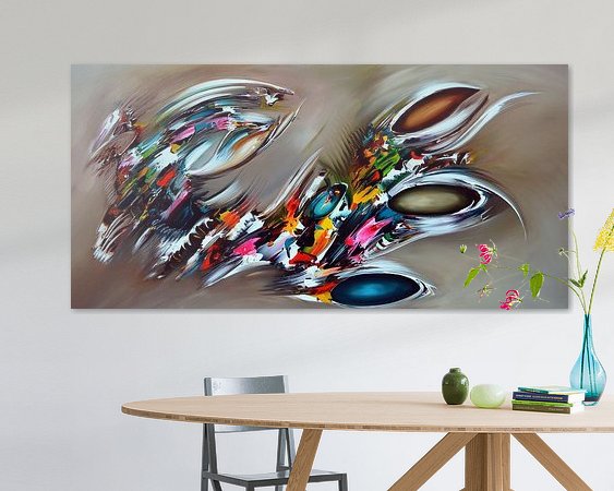 Voorbeeld van het werk in een kamer