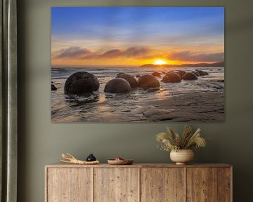 Sunrise at Moeraki Boulders by Ronald Buursma Photography