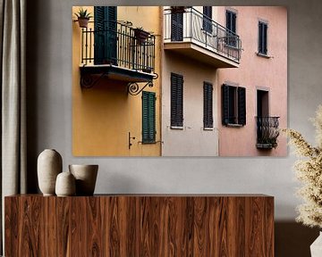 Des maisons colorées en Toscane sur Bianca ter Riet