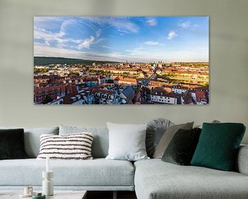 Panorama van Würzburg in Frankrijk van Werner Dieterich