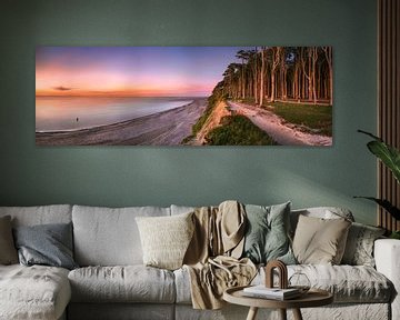 Steile kust met bos en strand aan de Oostzee in Mecklenburg Vorpommern van Voss Fine Art Fotografie