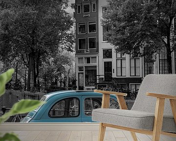 Vintage Fiat 500 vintage car in Amsterdam