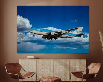 Boeing 747-400 KLM, PH-BFP. De City of Paramaribo van Gert Hilbink
