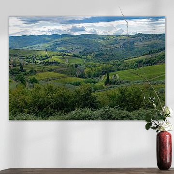 Rollende grüne Landschaft der Toskana, Italien