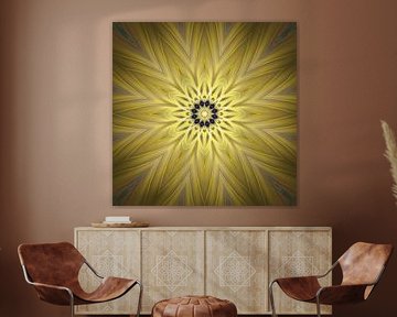 Mandala Gelber Stern von Sabine Wagner