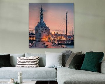 The harbour of Hoorn after sunset by Henk Meijer Photography
