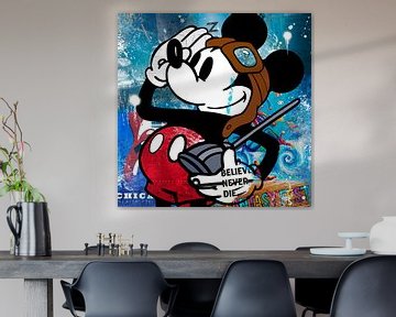 Mickey Mail Pilot van Rene Ladenius Digital Art