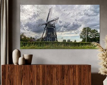 Uitzicht op de molen van Nisse van Fotografie in Zeeland