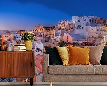 Evening on the island of Santorini in Greece by Voss photography
