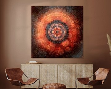 Vurige rode mandala
