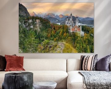 Neuschwanstein Castle and Marienbrücke by Michael Valjak