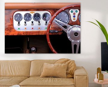 Morgan oldtimer auto interieur dashbord van Bobsphotography