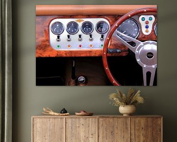 Morgan oldtimer auto interieur dashbord van Bobsphotography