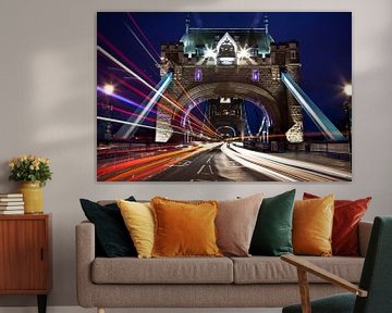 Le pont de la Tour de Londres la nuit