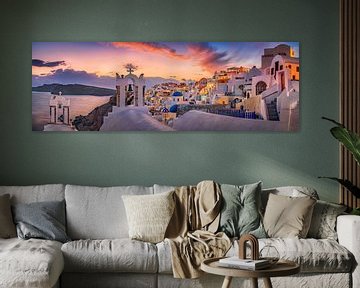 Soirée d'été sur l'île de Santorin en Grèce sur Voss Fine Art Fotografie