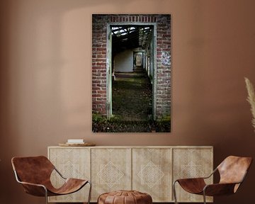 View through abandoned building