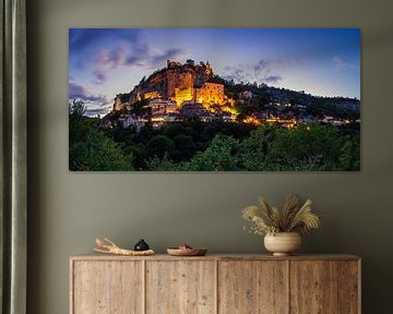 Rocamadour panorama in the blue hour by Frank Herrmann