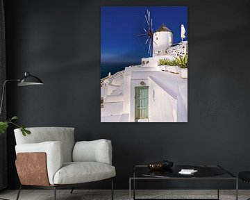 Moulin à vent en Grèce sur l'île de Santorin sur Voss Fine Art Fotografie