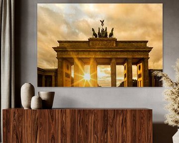 Sunset at Brandenburg Gate by Frank Herrmann