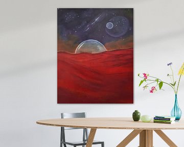 Kosmische Malerei, Ölgemälde, Mars von Celine Seelemann