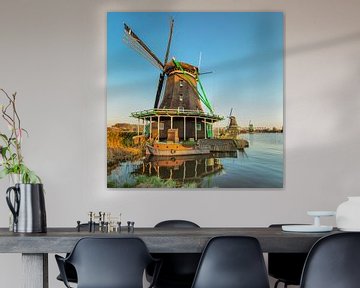 Musée en plein air Zaanse Schans au lever du soleil, Pays-Bas sur Markus Lange