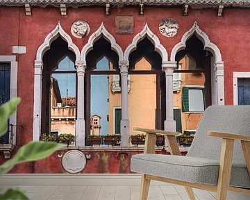 Historische gebouwen in de oude stadskern van Venetië