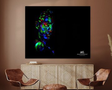 Neon portret van Michiel Tempert