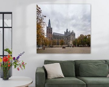 St John's Cathedral with chestnut trees in autumn colors by Sander Groffen