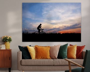 Cyclist on the dike (Cyclist) by Caroline Lichthart