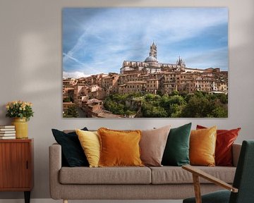 Skyline van Siena, Italie van Jelmer Laernoes