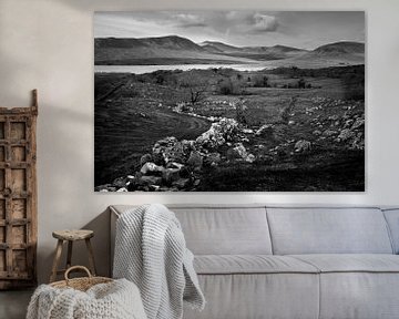 Irische Landschaft in Schwarz und Weiß von Bo Scheeringa Photography