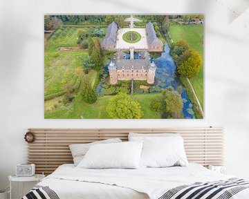 Arial foto van kasteel Slangenburg bij Doetinchem van Jeroen Kleiberg