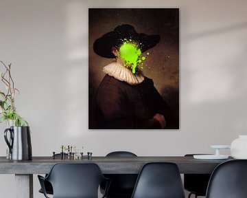 Rembrandt Herman Doomer met groene verf vlek van Maarten Knops