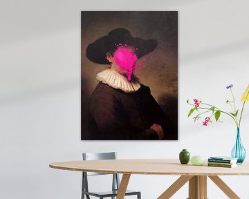 Rembrandt Herman Doomer met roze verf vlek