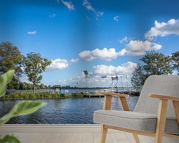 Breevaart met ophaalbrug naar de Reeuwijkse plassen van Rinus Lasschuyt Fotografie