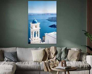 Vue sur la mer de Oia à Santorin, Cyclades, Grèce sur Christian Müringer