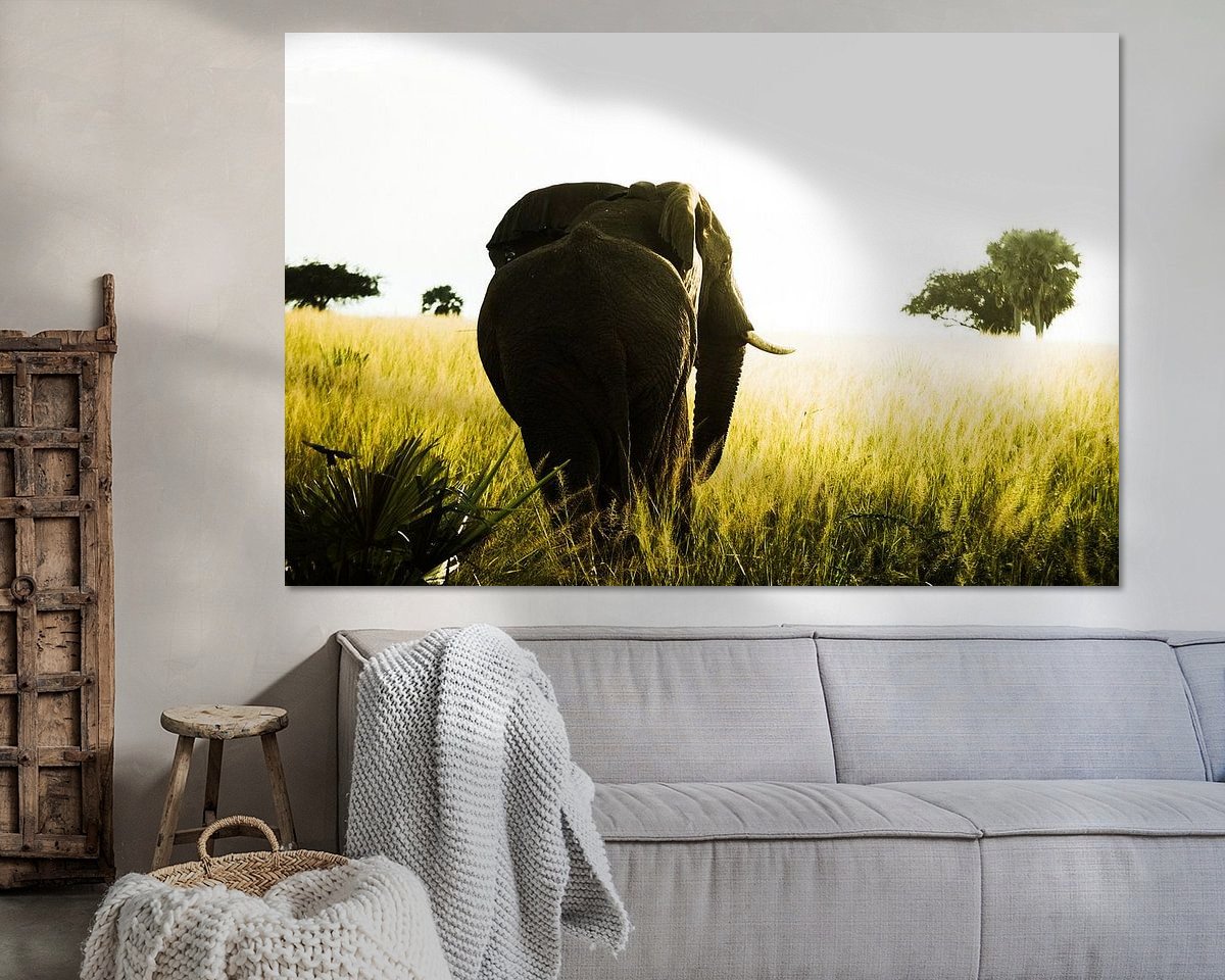 Voorbeeld van het werk in een kamer